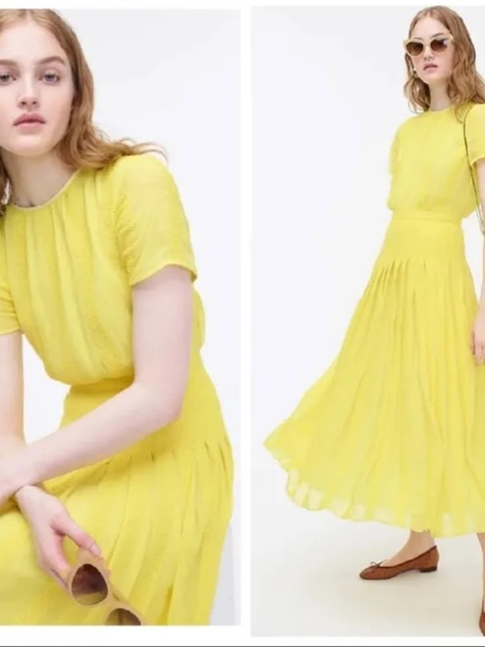J. Crew Midi dress in embroidered chiffon - Picture 2 of 2